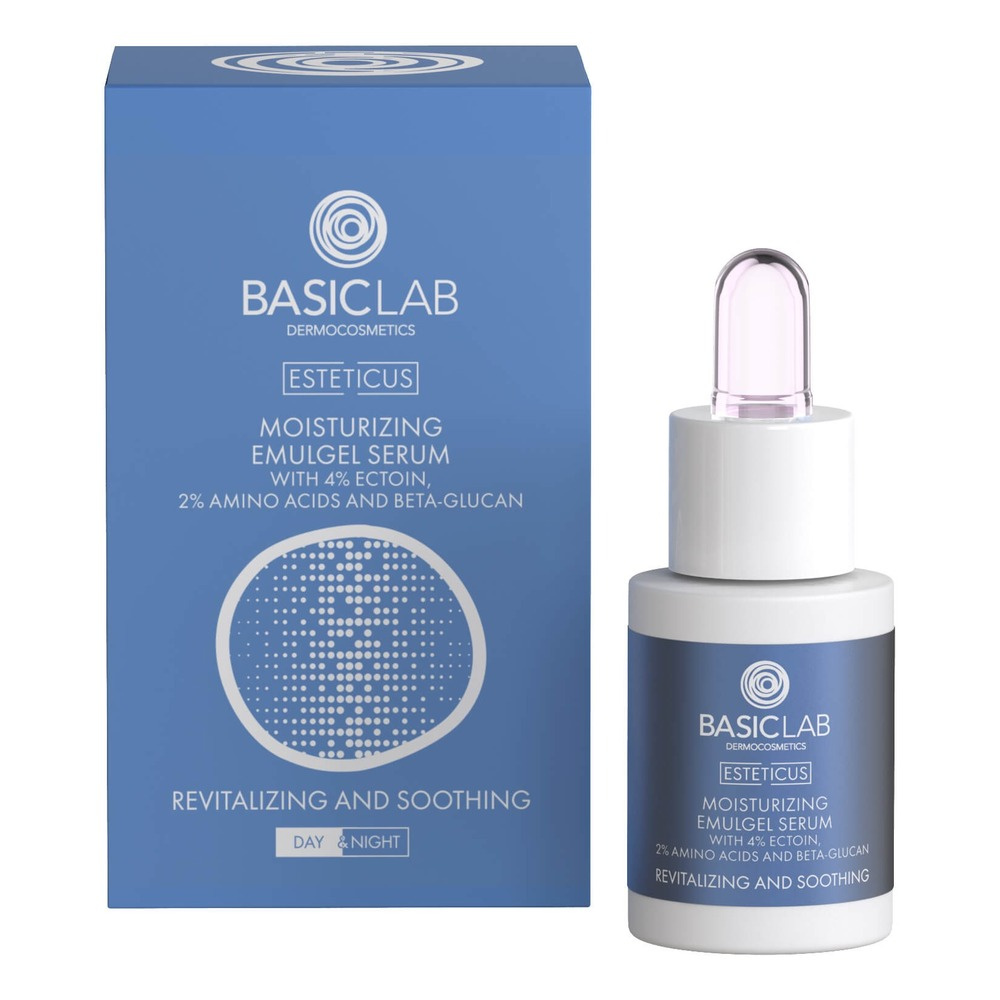 BasicLab Moisturizing Emu-Gel with 4% Ectoine and Amino Acids 15ml