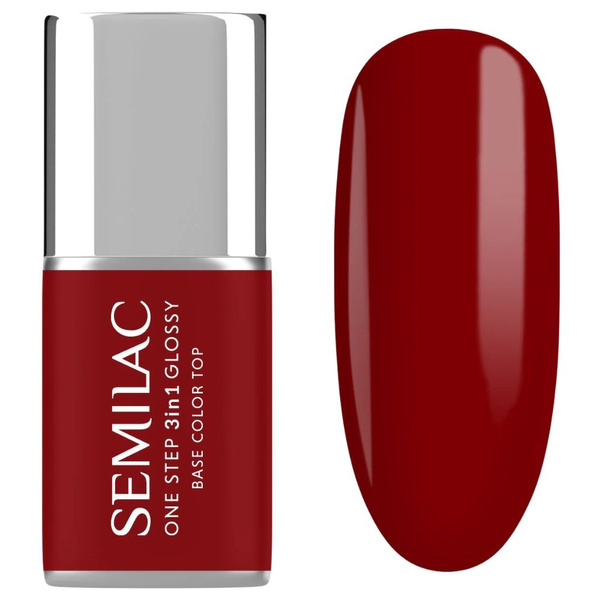 Semilac One Step 3in1 Hybrid Gel Polish S575 Dark Red 7ml