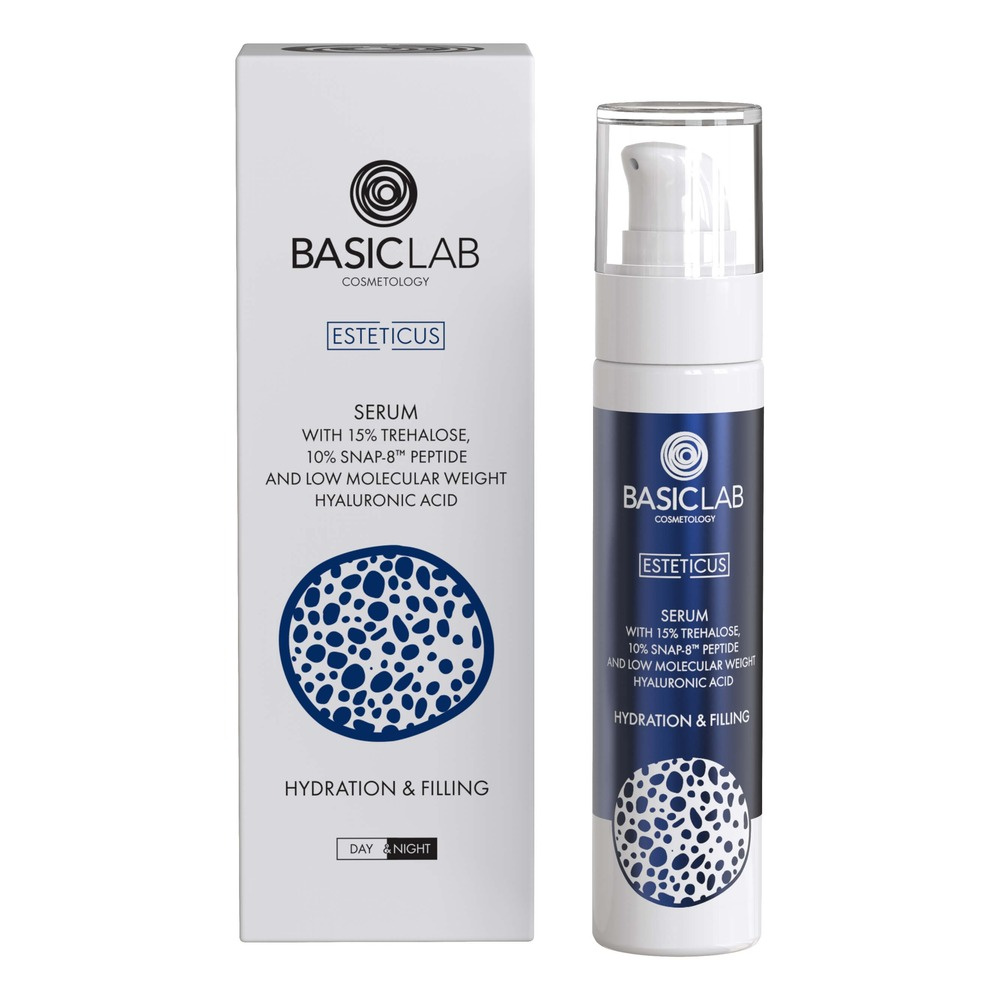 BasicLab Esteticus Hydrating Anti-Aging Serum 15% Trehalose and 10% Snap-8 50ml