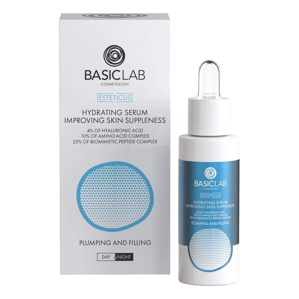 BasicLab Esteticus Hydrating Serum With 4% Hyaluronic Acid 30ml