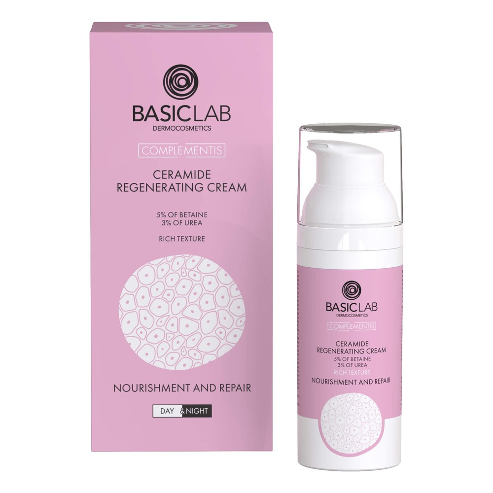 BasicLab Regenerating Ceramide Cream with 5% Betaine and 3% Urea 50ml