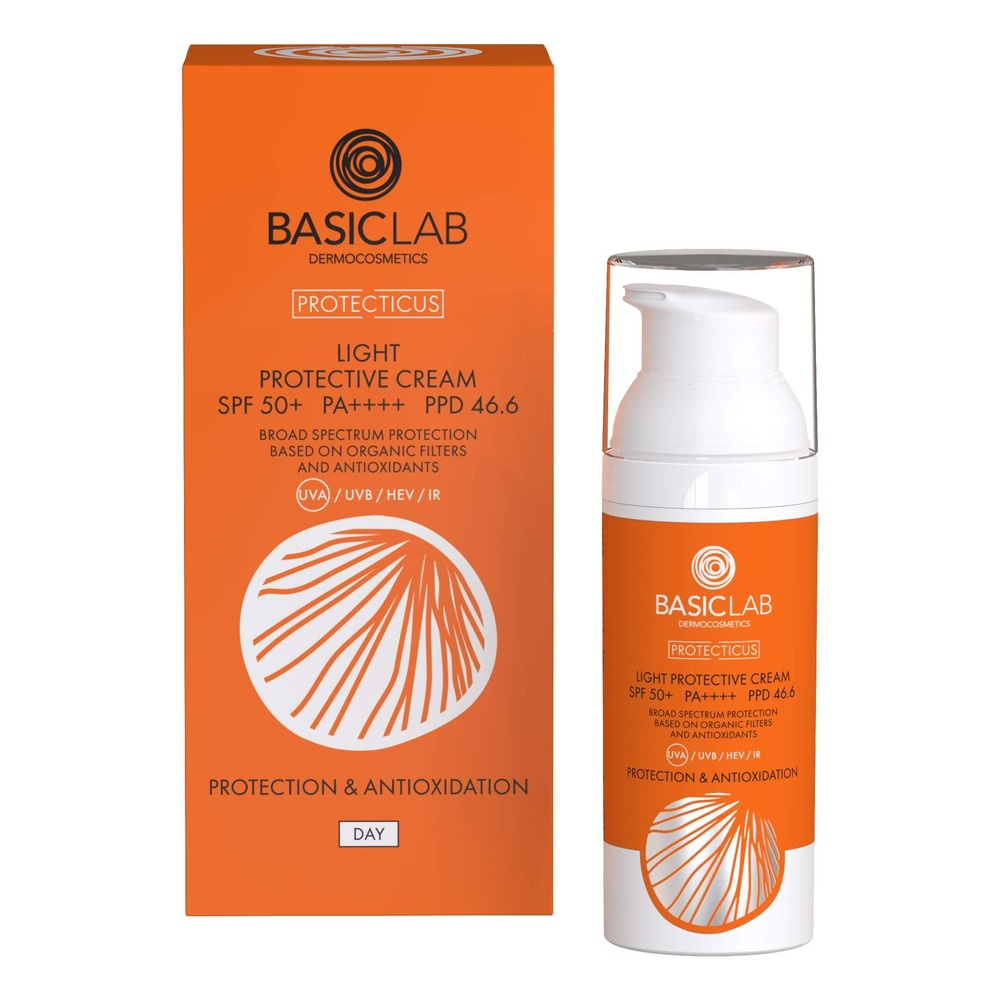 BasicLab Protecticus Light Protective Cream SPF 50 For Face And Neck 50ml