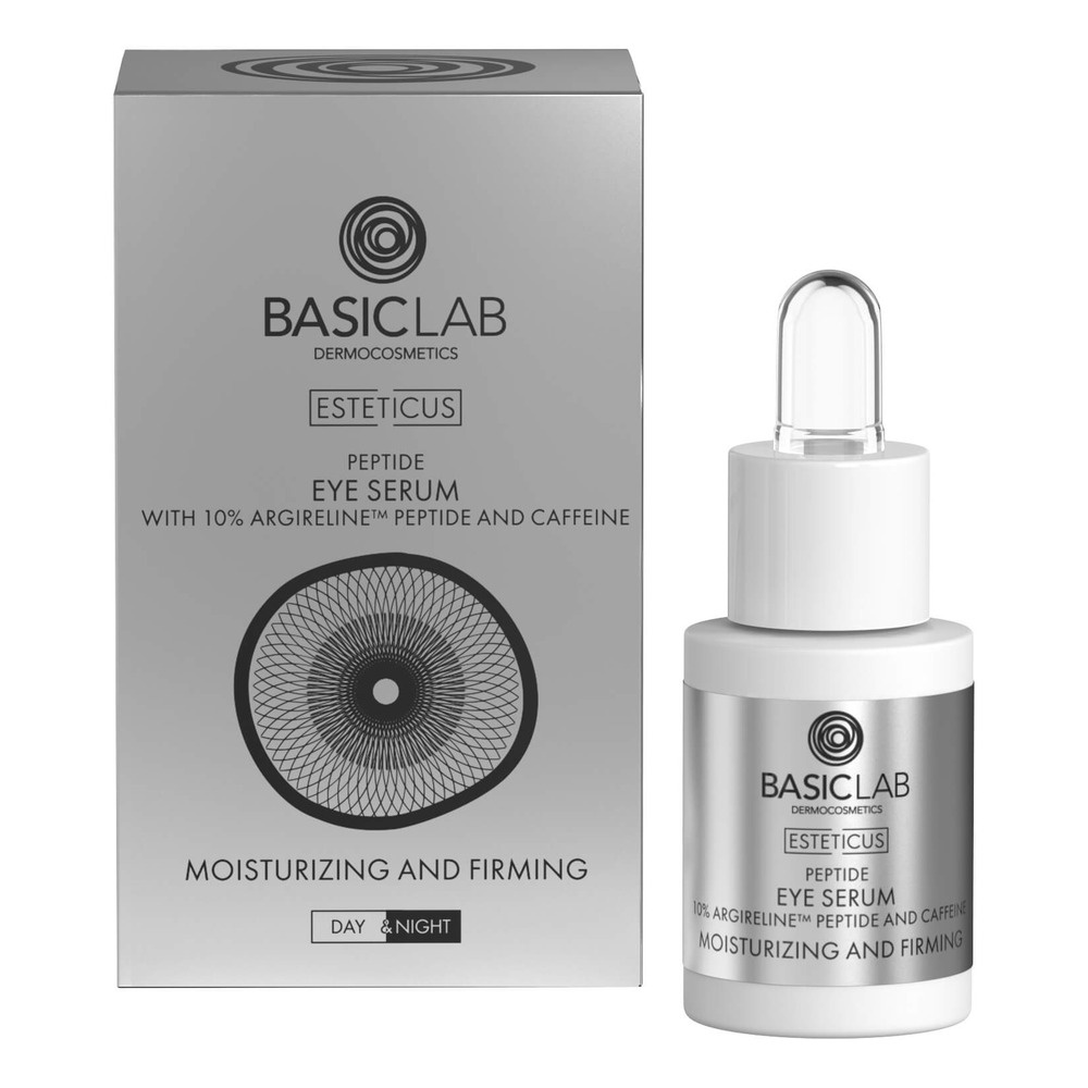 BasicLab Dermocosmetics Peptide Eye Serum with Argireline 10% Moisturizing and Firming for Day and Night 15ml
