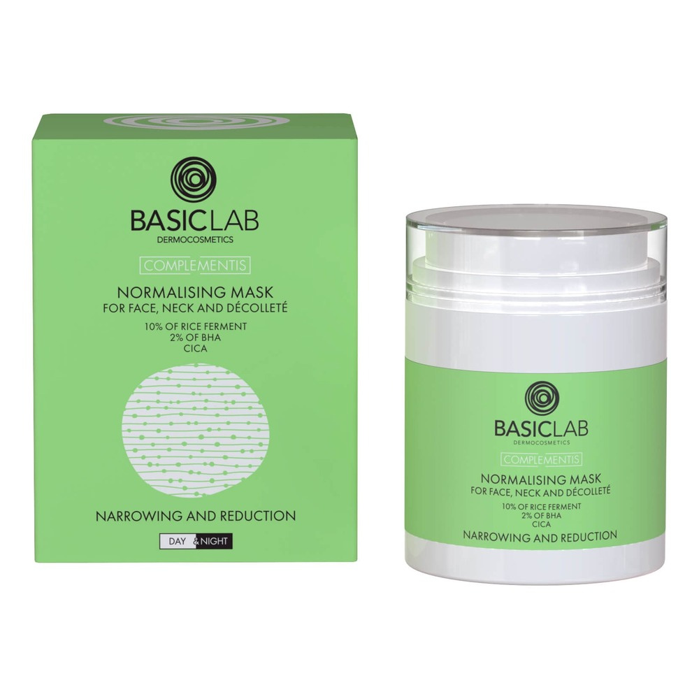 BasicLab Complementis Normalising Mask for Face Neck and Décolleté 50ml