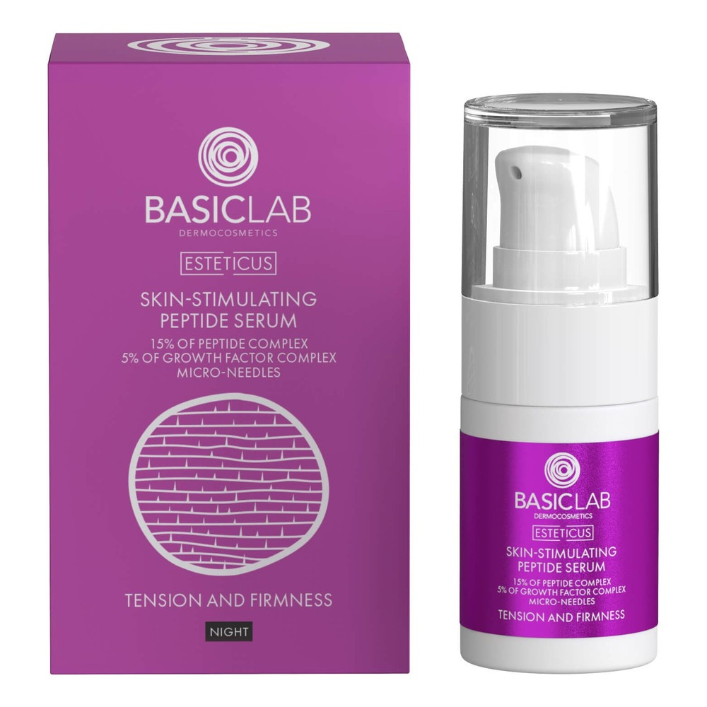 BasicLab Esteticus Skin-Stimulating Peptide Serum 15% Peptides 15ml