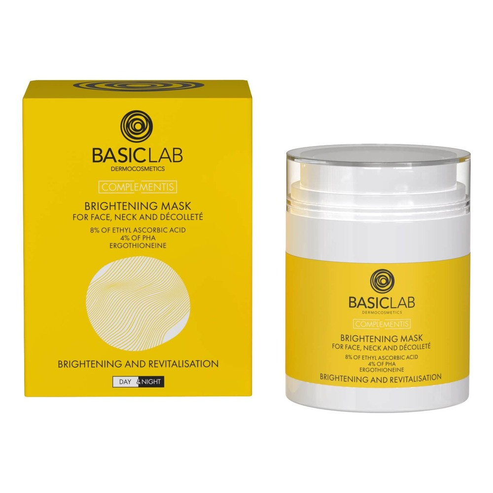 BasicLab Complementis Brightening Mask for Face Neck and Decollete 50ml