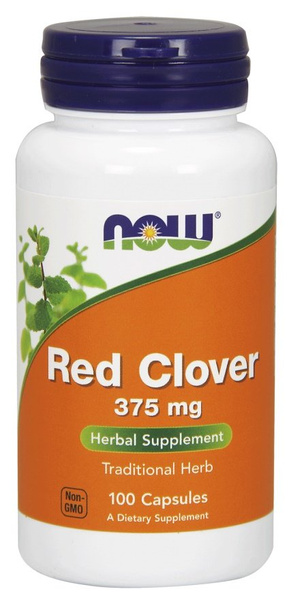 NOW Foods Red Clover 375mg For Menopause Support 100 Caps