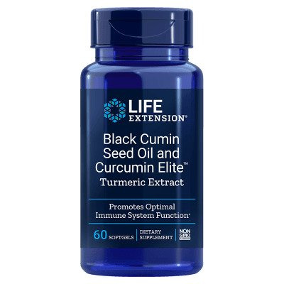 Life Extension Black Cumin Seed Oil and Curcumin Elite Turmeric Extract For Immune and Inflammatory Response Support 60 Softgels