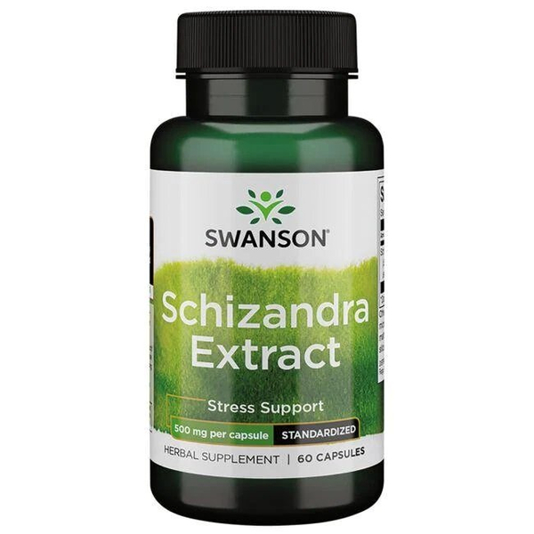 Swanson Schizandra 500mg Supporting Stress Response and Focus 60 Capsules