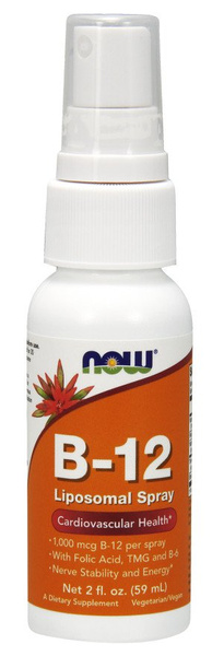 Now Foods Vitamin B12 Liposomal Spray Proper Body Functioning 59ml