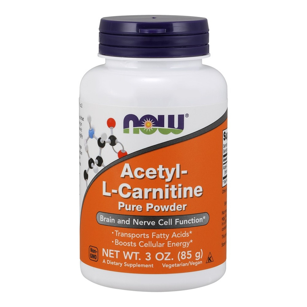 NOW Foods Acetyl-L-Carnitine Pure Powder For Cellular Energy 85g