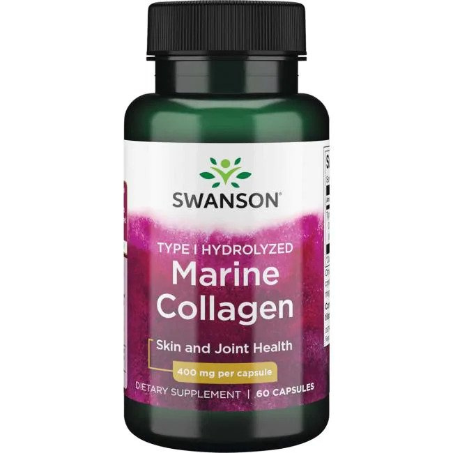 Swanson Hydrolyzed Marine Collagen Type I for Skin Support 60 Capsules