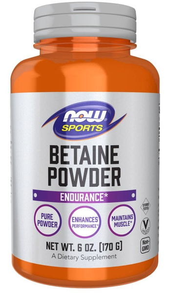 NOW Foods Betaine Powder for Performance and Muscle Maintenance 170g