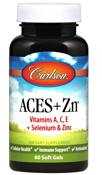 Carlson Labs ACES + Zn Antioxidant Formula for Immune Support 60 Softgels