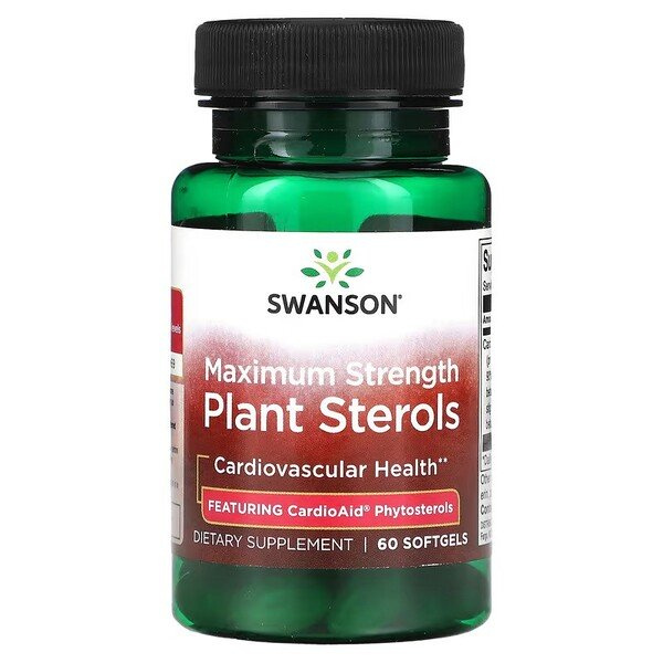 Swanson Plant Sterols CardioAid for Cholesterol Support 60 Capsules