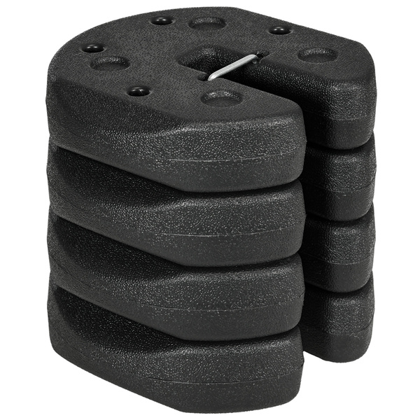 Outsunny Total 12KG Gazebo Weights Set of 4, Weights for Gazebo Legs with Reinforce Pins and Carry Belt, for Canopies Tents