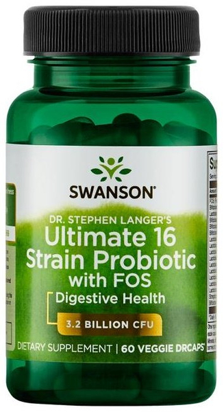 Swanson Ultimate 16 Strain Probiotic for Gut Flora Support 60 Capsules