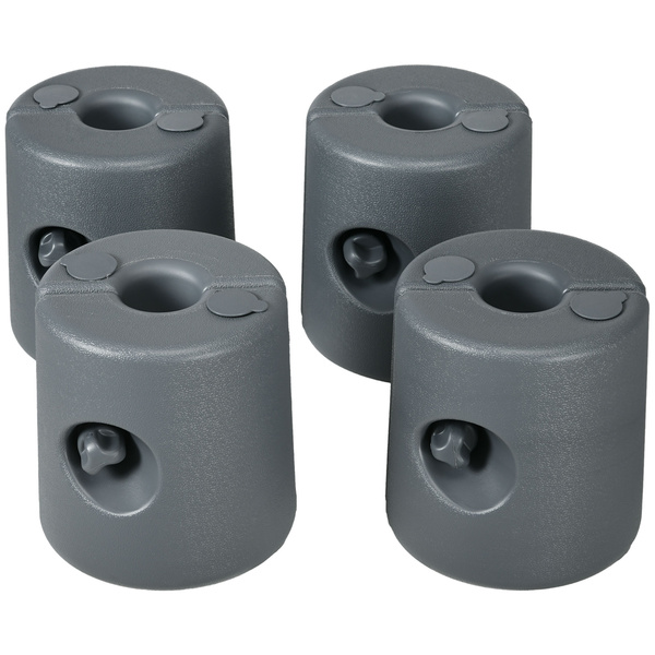 Outsunny HDPE Tent Weights Set of 4, Canopy Weights, Fill with Water or Sand, 48KG