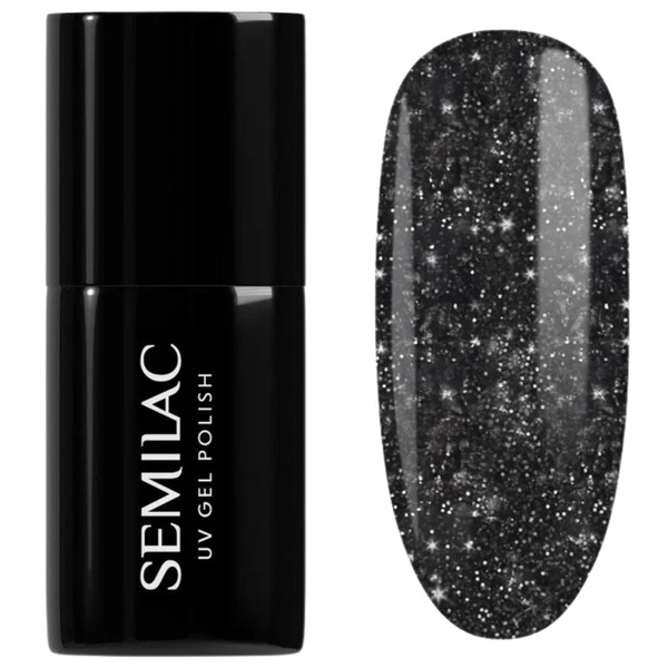Semilac Love Is In The Nails UV/LED Soak Off Hybrid Nail Gel Polish - 394 Sparkling Midnight Date 7ml