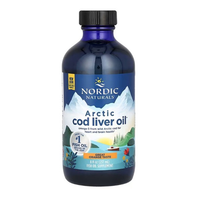 Nordic Naturals Arctic Cod Liver Oil 1060mg Supports Immune System Brain and Heart Function Orange 237ml