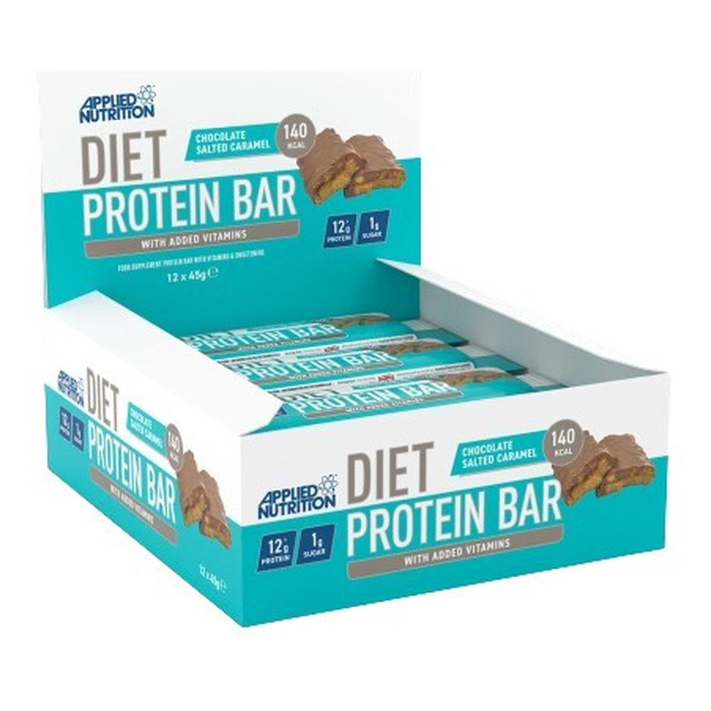 Diet Protein Bar, Chocolate Salted Caramel - 12 x 45g