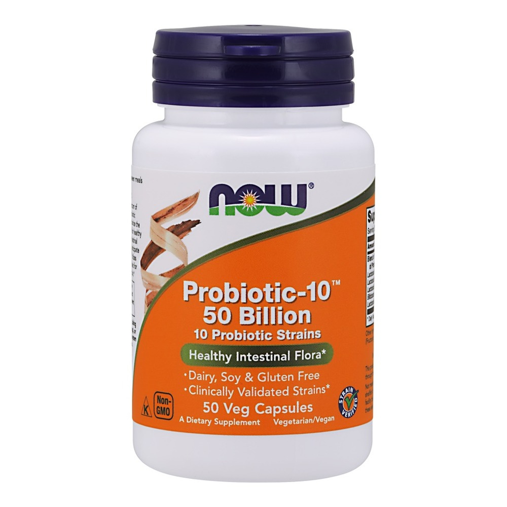 Now Foods Probiotic-10 50 Billion Supports Digestive System 50 Capsules