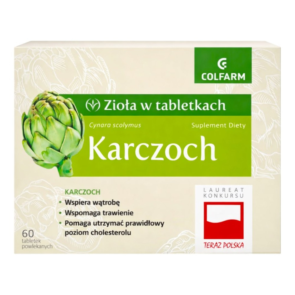 COLFARM Artichoke 30 Tablets supports the liver, helps in digestion