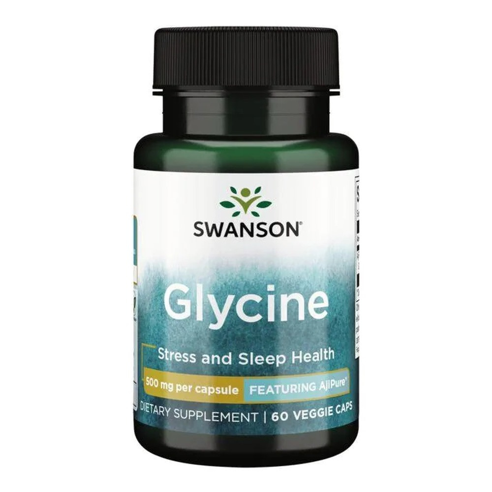 Swanson Glycine 500mg for Nervous System Support 60 Vcaps