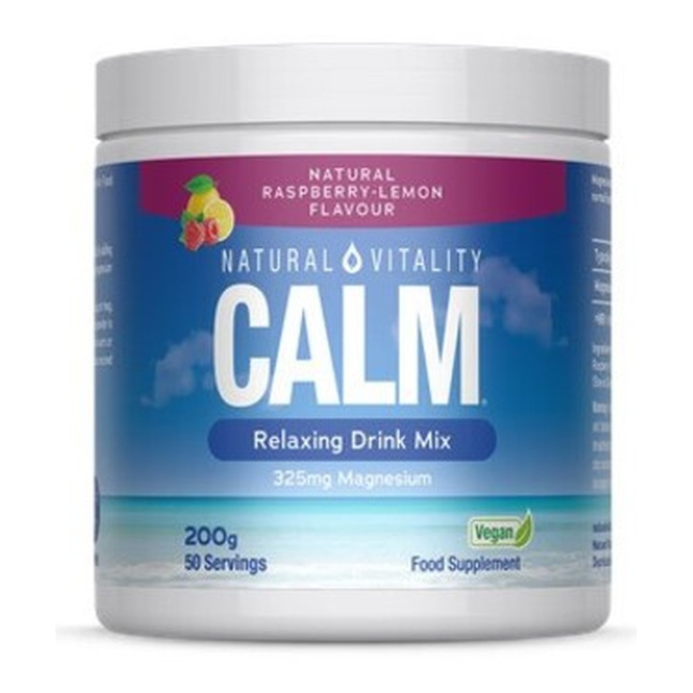 Natural Vitality Calm Relaxing Drink Mix, Natural Raspberry-Lemon - 200g