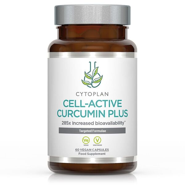 Cytoplan Cell-Active Curcumin Plus High Bioavailability Curcumin with Ginger 60 Vcaps