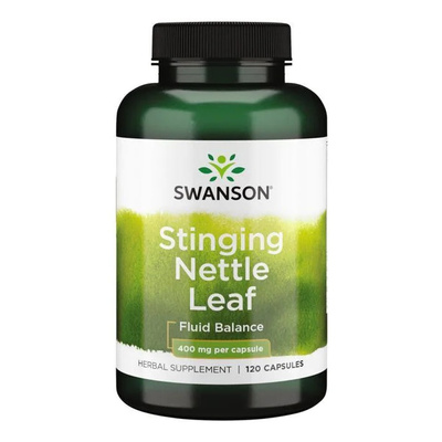 Swanson Stinging Nettle Leaf 400mg for Digestion & Hair Support 120 Capsules