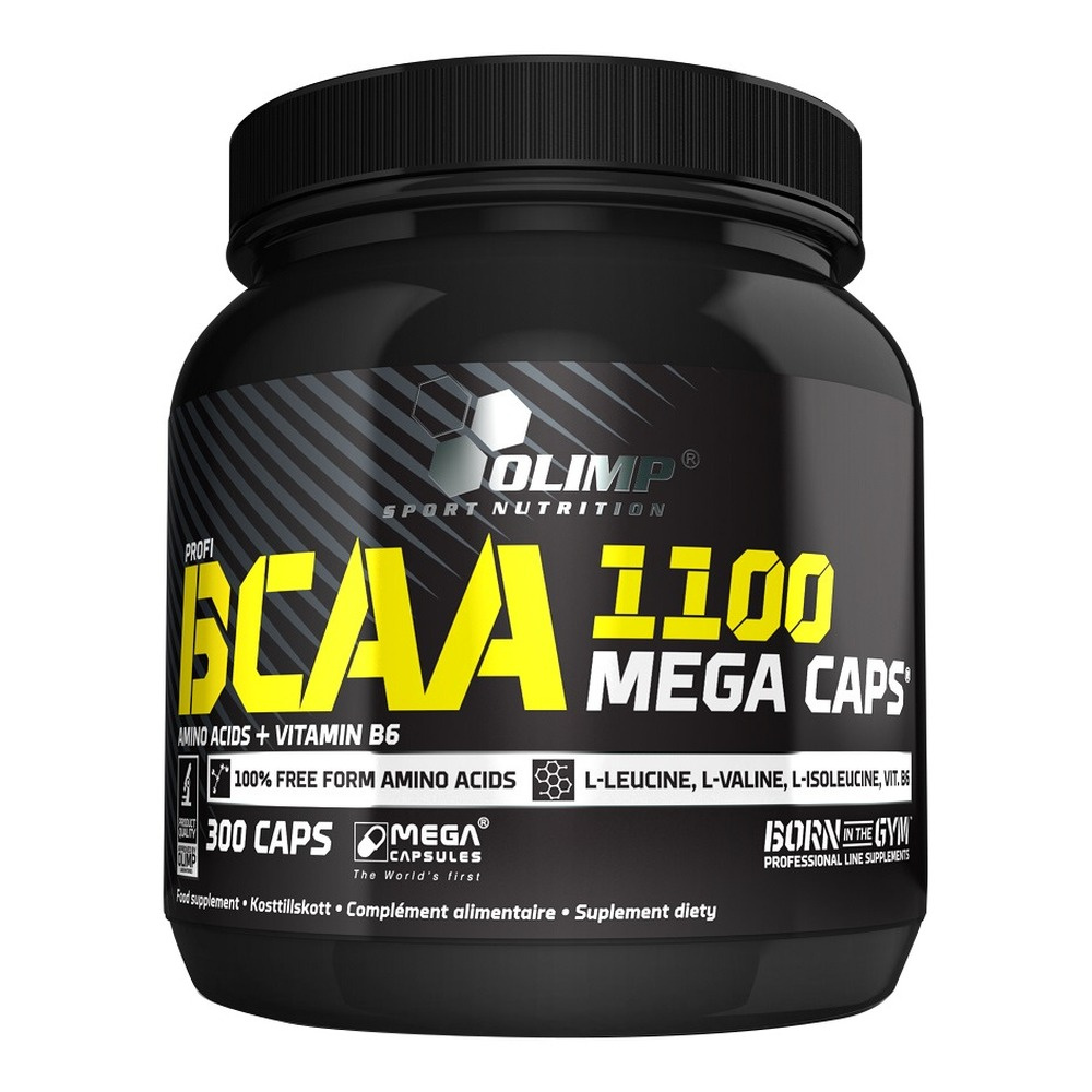 Olimp BCAA 1100 Mega Caps Amino Acids for Active People 300 Capsules