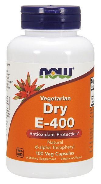 Now Foods Vitamin E-400 Dry Vegetarian Supports the Body's Immunity 100 Vcapsules