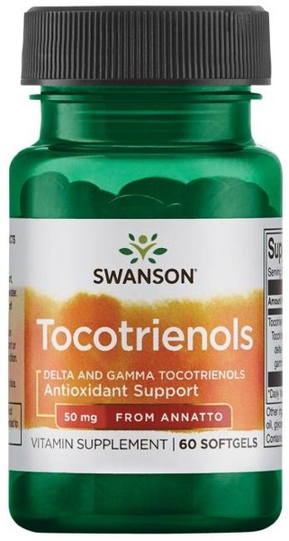 Swanson Tocotrienols 50mg for Cellular Health Support 60 Capsules