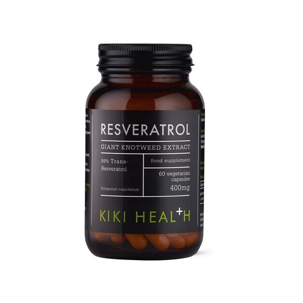 KIKI Health Resveratrol Supplement with Trans-Resveratrol for Antioxidant Support 60 Vcaps