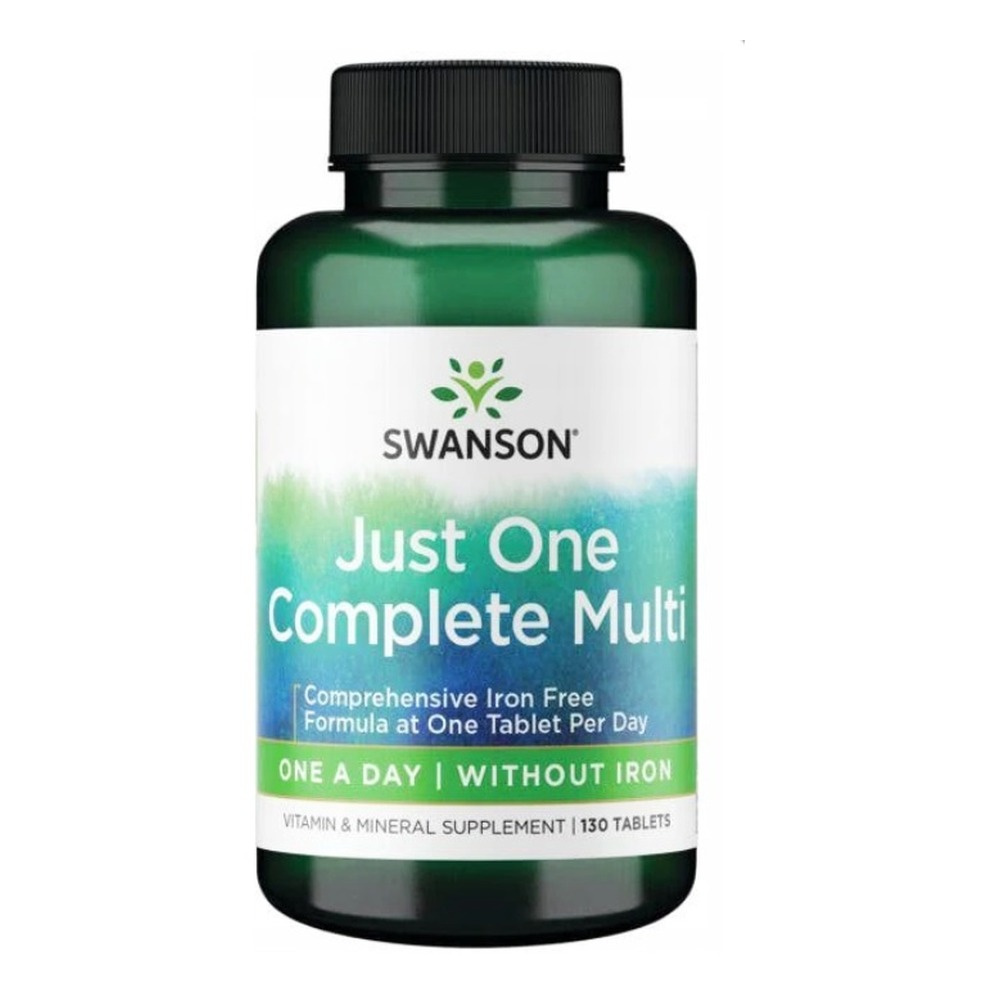 Swanson Just One Complete Multi without Iron for General Health 130 Tablets