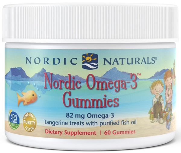 Nordic Naturals Nordic Omega-3 Gummies for Children in Tangerine Flavor 60 Gummies
