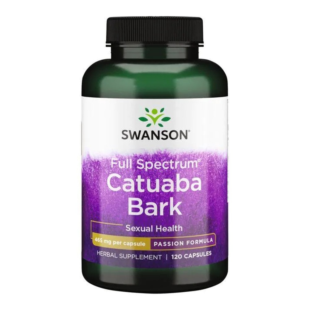 Swanson Catuaba Bark 465mg for Sexual Health Support 120 Capsules