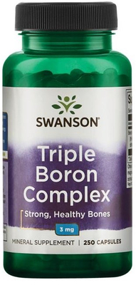 Swanson Triple Boron Complex 3mg for Strong Bones 250 Capsules