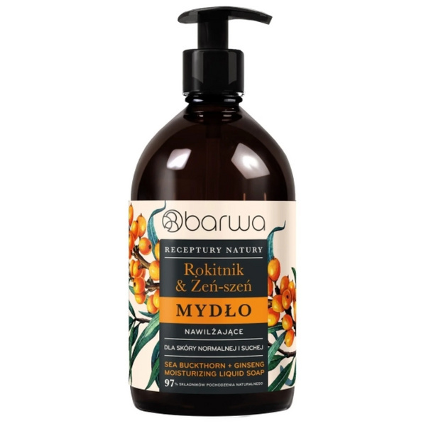 Barwa Receptury Natury Moisturizing Soap Sea Buckthorn and Ginseng 480ml