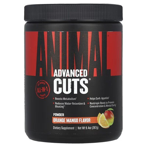 Animal Animal Cuts Orange Mango Fat Burner Powder for Metabolism Support 267g