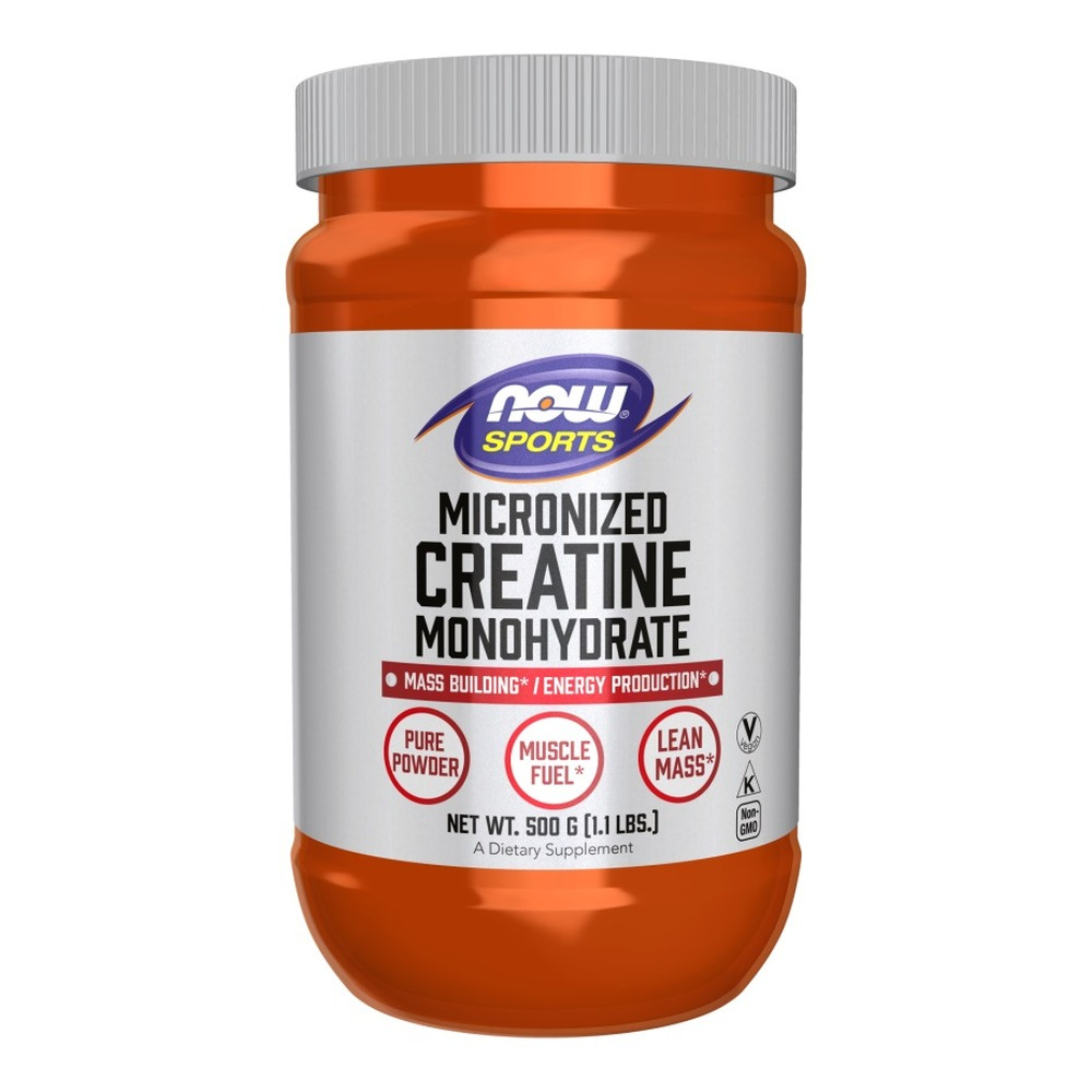 NOW Foods Creatine Monohydrate Micronized Powder Strength and Endurance for Athletes 500g