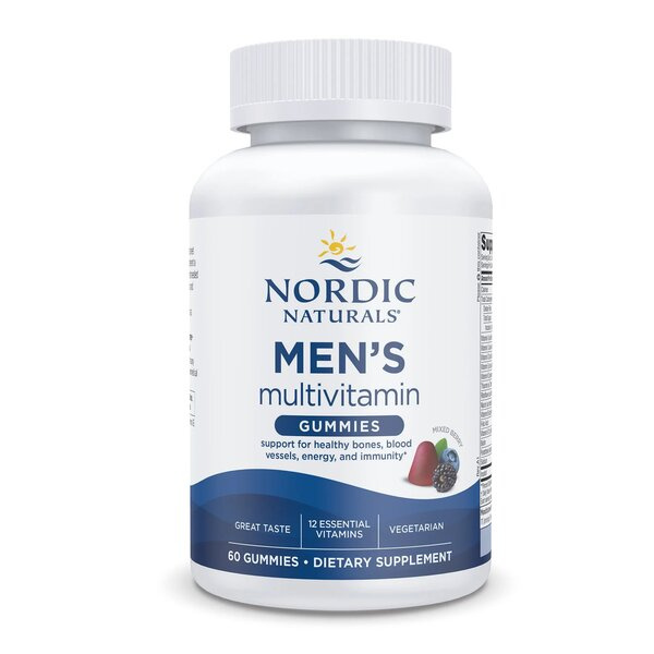 Nordic Naturals Men's Multivitamin Gummies Mixed Berry for Men 60 Gummies