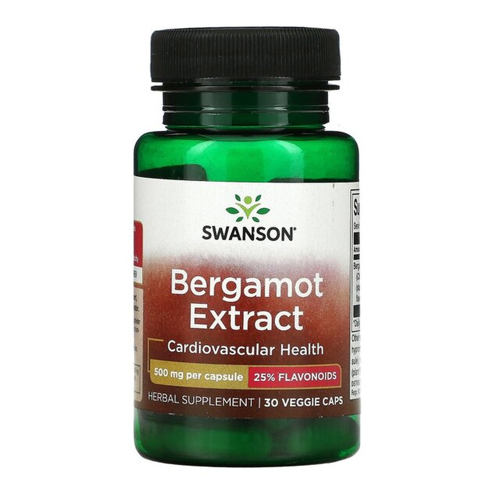 Swanson Bergamot Extract 500mg for Cardiovascular Support 30 Capsules