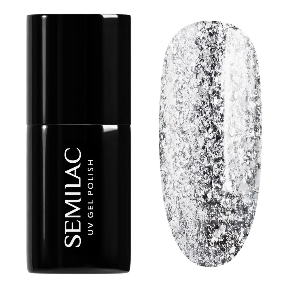 Semilac Carnival Hybrid Gel Polish 292 Silver Shimmer 7ml