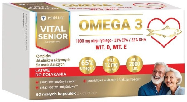 Vital Senior Omega 3 Heart and Mental Health Support 60 Capsules