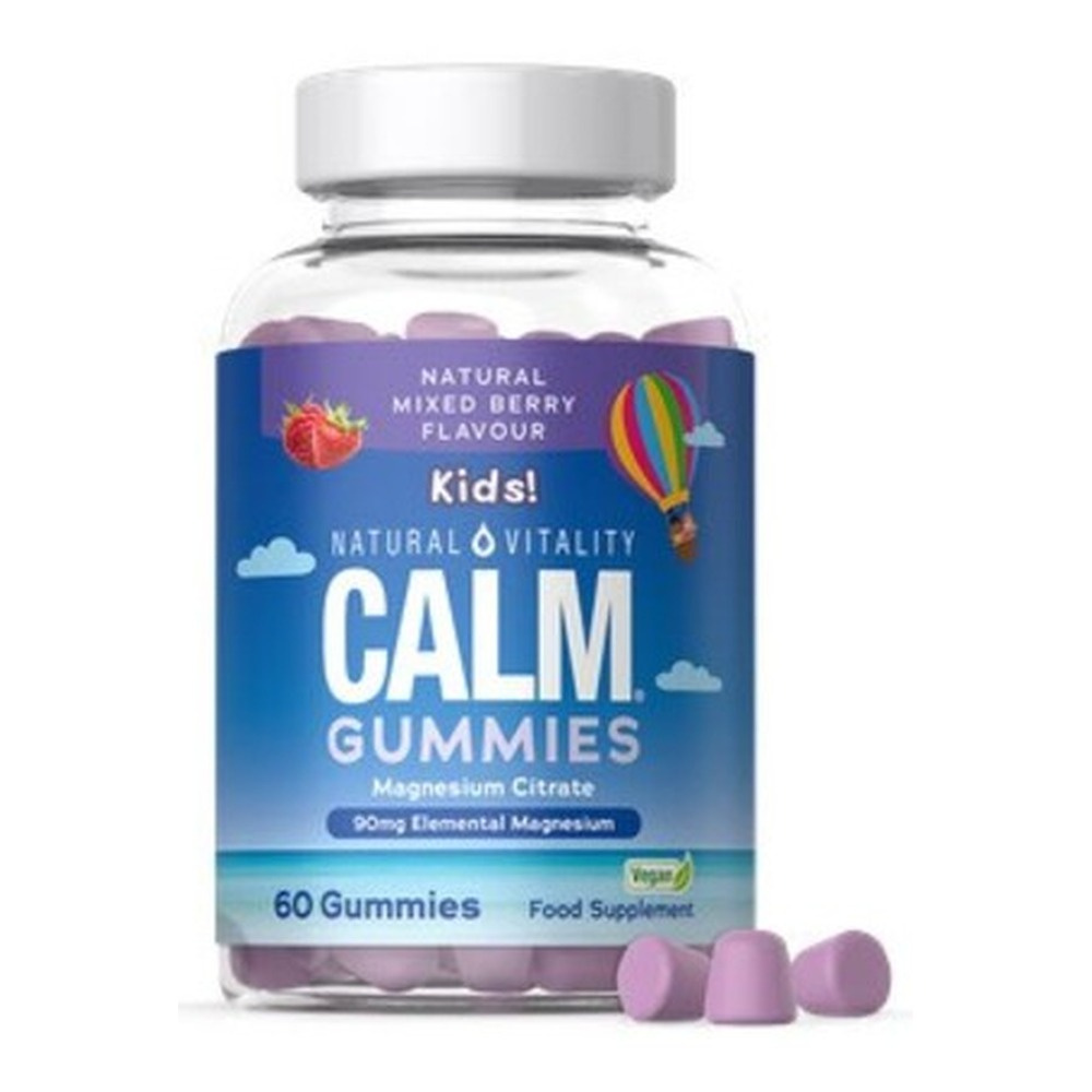 Natural Vitality Calm Kids Magnesium Citrate Gummies, Natural Mixed Berries - 60 gummies
