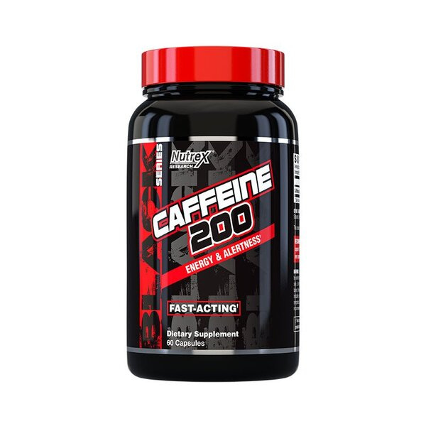 Nutrex Caffeine 200 Caffeine Supplement for Energy and Alertness 60 Capsules