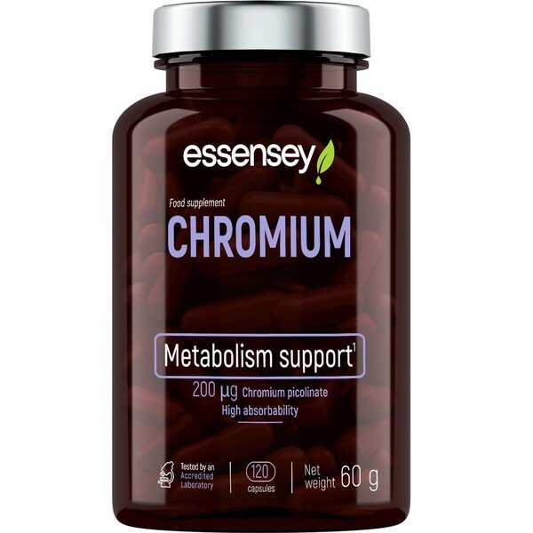Essensey Chromium Picolinate Dietary Supplement For Normal Metabolism 120 Capsules