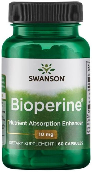 Swanson Bioperine 10mg Supporting Digestion and Metabolism 60 Capsules